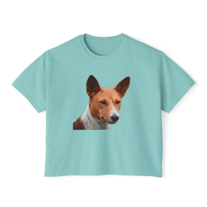 Basenji Women's Oversized Boxy Tee: A Harmony of Style and Comfort
