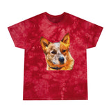 Red Heeler - Australian Cattle Dog Unisex Cotton Tie-Dye Tee