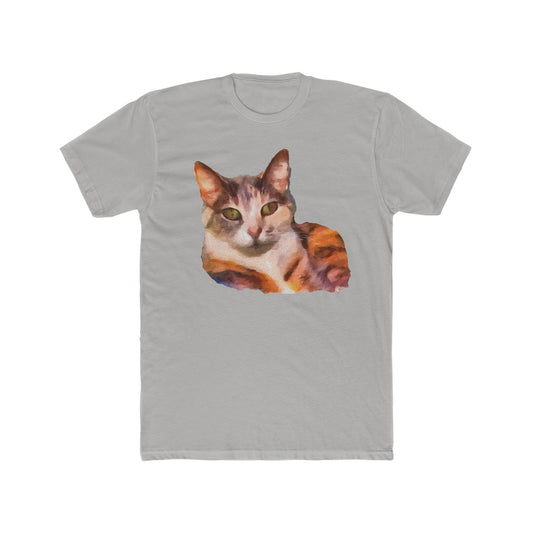 Smidget the Cat - Men's Fitted Cotton Crew Tee