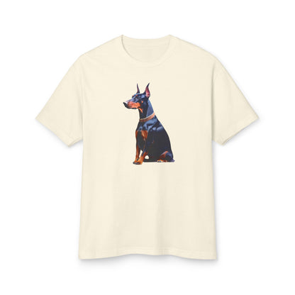 Doberman Pinscher Unisex Relaxed Fit Heavyweight Cotton Tee