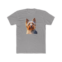 Silky Terrier - Men's Fitted Cotton Crew Tee