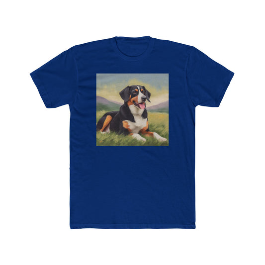 Entlebucher Mountain Dog Men's Fitted Cotton Crew Tee