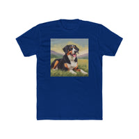 Entlebucher Mountain Dog Men's Fitted Cotton Crew Tee