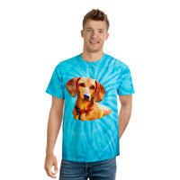 Dachshund 'Daisy' Unisex Cotton Tie-Dye Tee, Cyclone