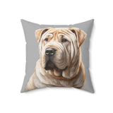 Chinese Shar-Pei Spun Polyester Square Pillow  -