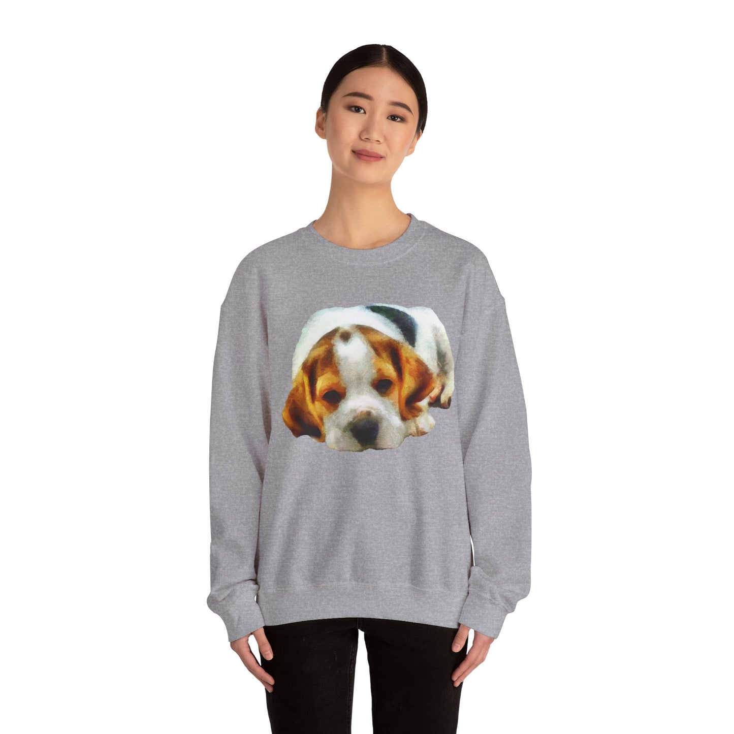 English Foxhound 'Sasha' Unisex 50/50 Crewneck Sweatshirt
