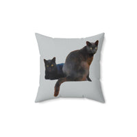 Cats 'SIfnos Sisters'  -  Spun Polyester Throw Pillow