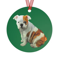 English Bulldog 'Bugsy' Metal Ornaments