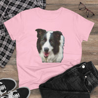 Border Collie '#2' Women's Midweight Cotton Tee