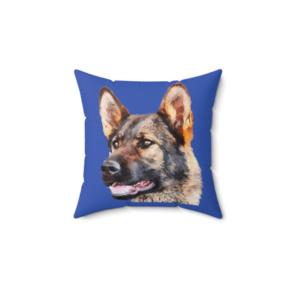 German Shepherd 'Hans' Spun Polyester Throw Pillow