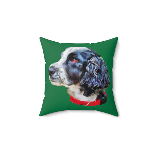 English Cocker Spaniel 'Tango' Spun Polyester Throw Pillow