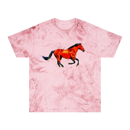 Horse 'Old Red' Unisex Cotton  -  Color Blast T-Shirt