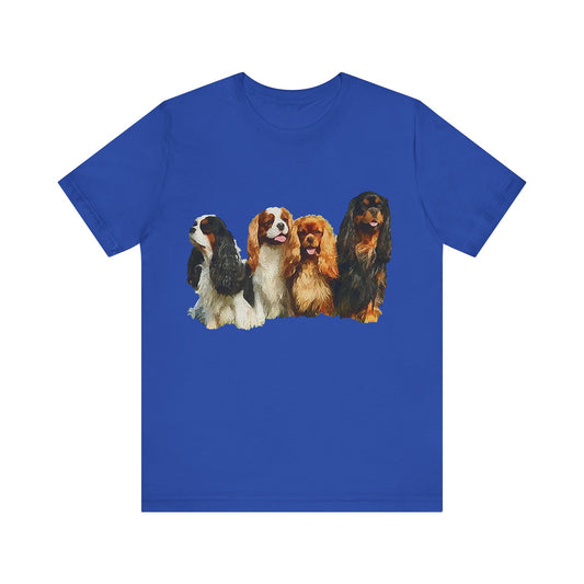 King Charles Spaniels 'Cavalier Club' Unisex Jersey Short Sleeve Tee