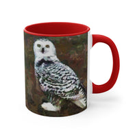 Snowy White Owl Accent Coffee Mug, 11oz