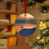 Kastro (Greece) Sunset Christmas Tree  Metal Ornaments