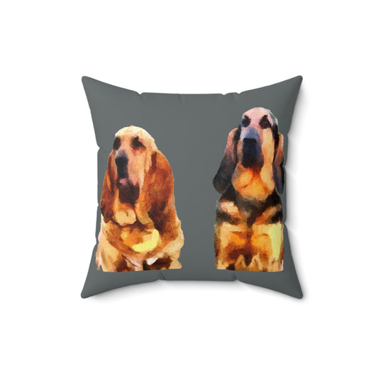 Bloodhounds 'Bear & Bubba' Spun Polyester Throw Pillow