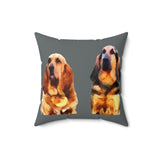 Bloodhounds 'Bear & Bubba' Spun Polyester Throw Pillow
