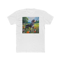 Bluetick Coonhound  -  Men's Fitted Cotton Crew Tee