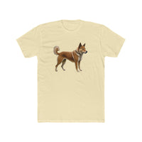 Shikoku - Japanese Hunting Dog - Men's Fitted  Cotton Crew Tee