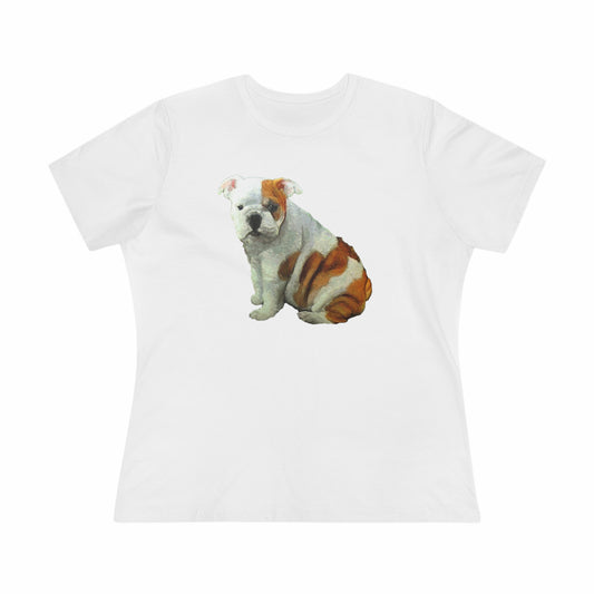 English Bulldog 'Bugsy' Women's Relaxed Cotton Tee