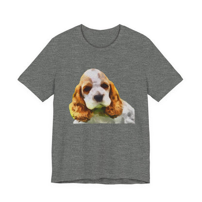 Cocker Spaniel 'Hogan' Unisex Jersey Short Sleeve Tee by DoggyLips ™