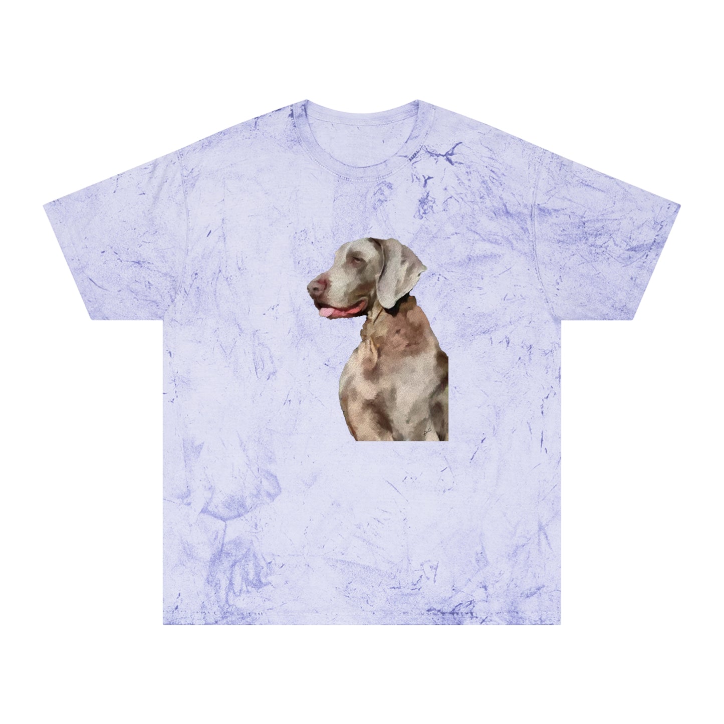Weimaraner 'Rocky' Unisex RIngspun Cotton  -  Color Blast T-Shirt