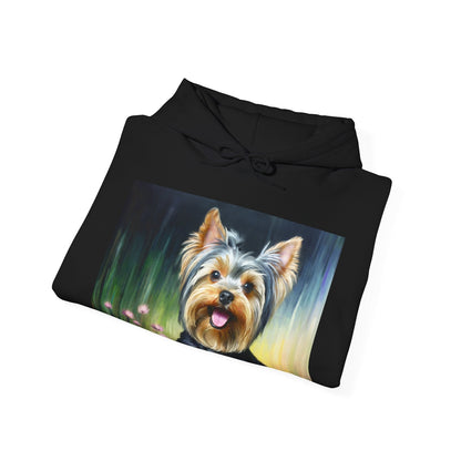 Yorkie #3  50/50 Hooded Sweatshirt