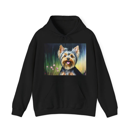 Yorkie #3  50/50 Hooded Sweatshirt