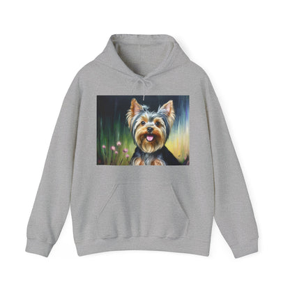 Yorkie #3  50/50 Hooded Sweatshirt