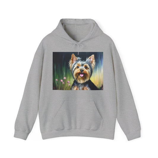 Yorkie #3  50/50 Hooded Sweatshirt