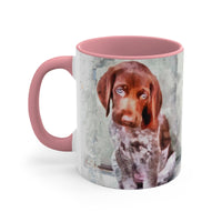 German Short Hair Pointer 'Benny' Accent Coffee Mug, 11oz