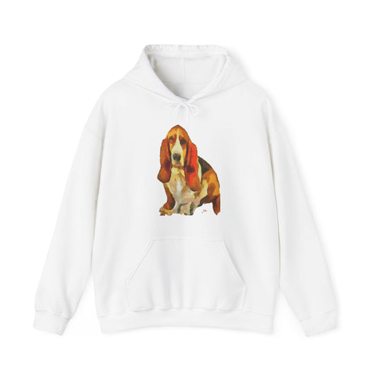 Basset Hound 'Lautrec' Unisex 50/50 Hoodie