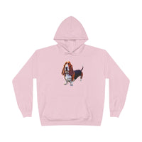 Basset Hound  --  Unisex  Fleece Lined Pullover Hoodie Sweatshirt