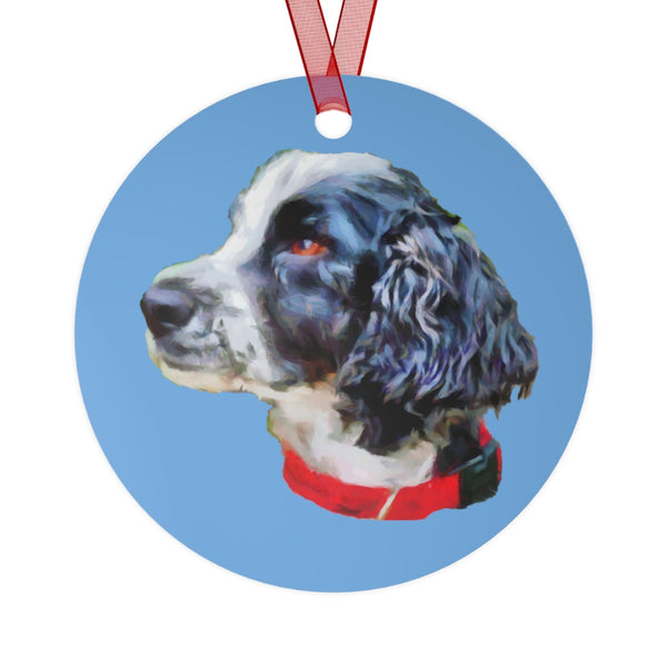 Tango Christmas Tree Metal Ornaments Featuring English Cocker Spaniel