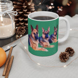 German Shepherd Trio Ceramic Mug 11oz