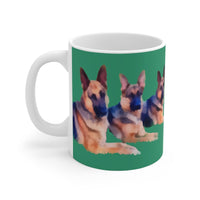 German Shepherd Trio Ceramic Mug 11oz