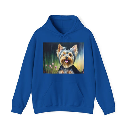 Yorkie #3  50/50 Hooded Sweatshirt