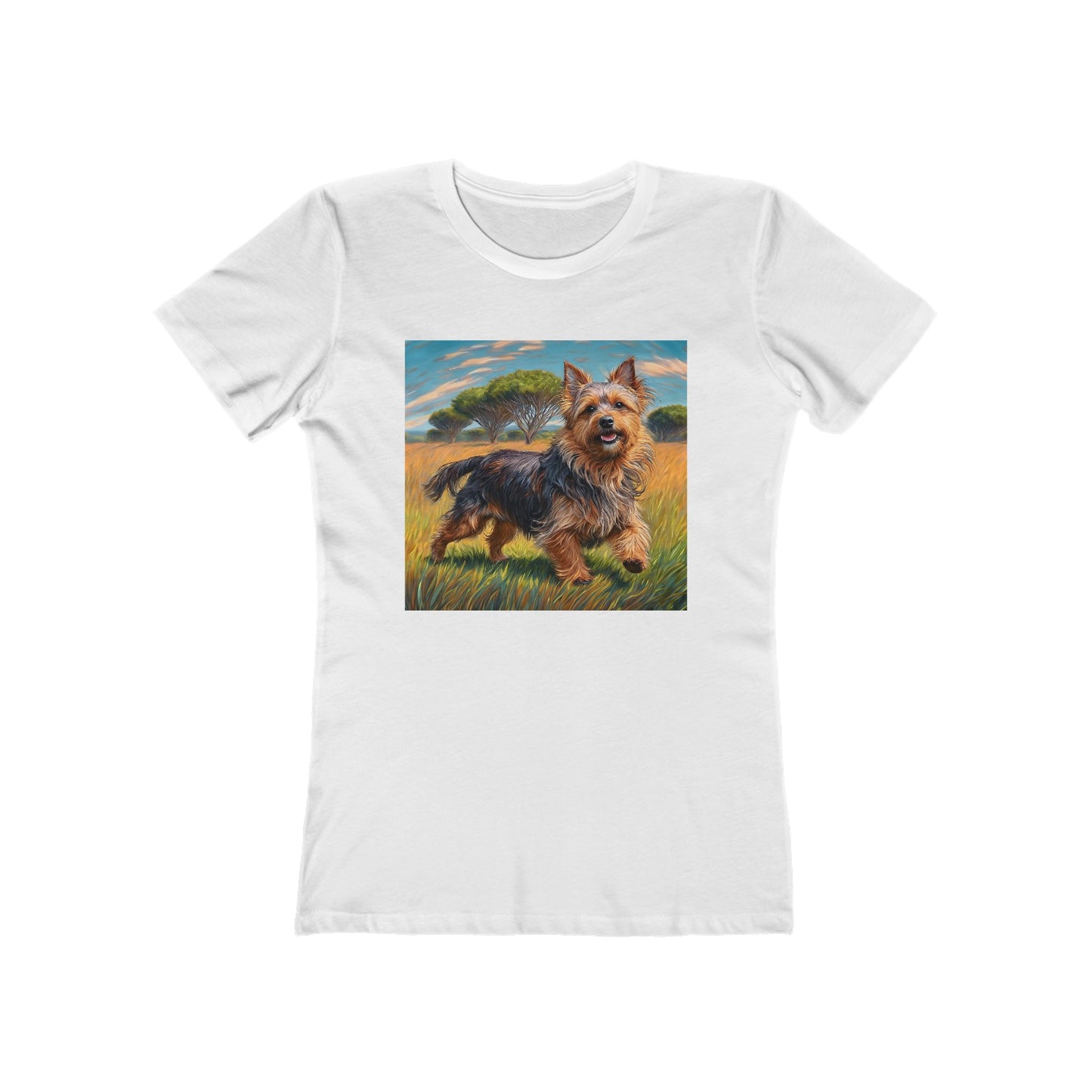 Australian Terrier Women's Slim Fit Ringspun Cotton Tee