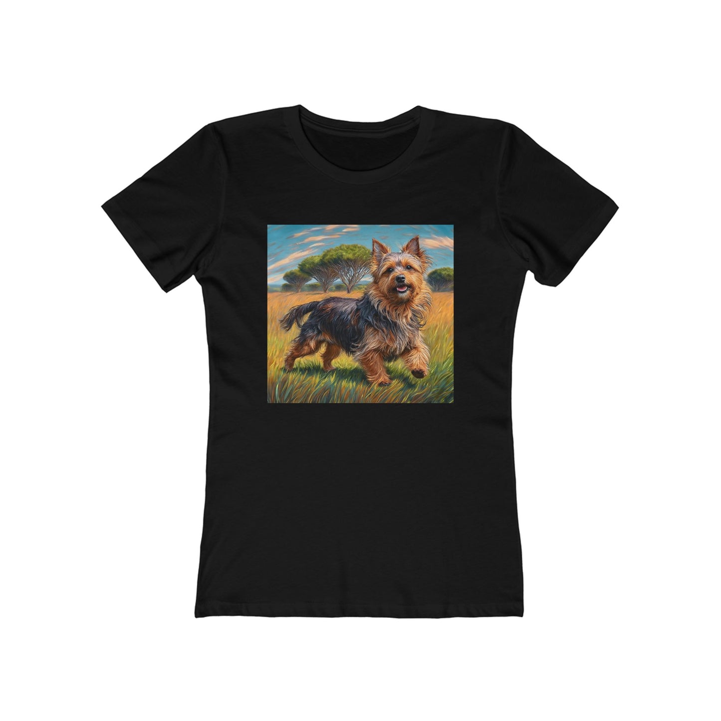 Australian Terrier Women's Slim Fit Ringspun Cotton Tee