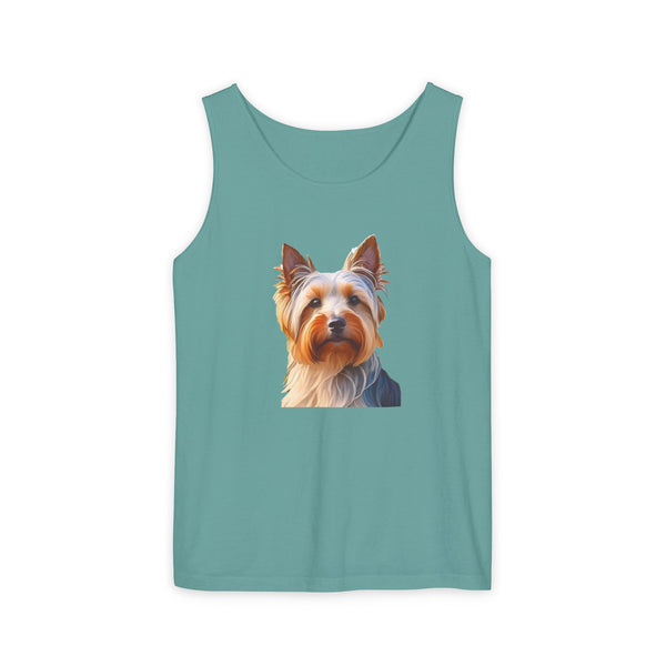 Silky Terrier Unisex Relaxed Fit Garment-Dyed Tank Top