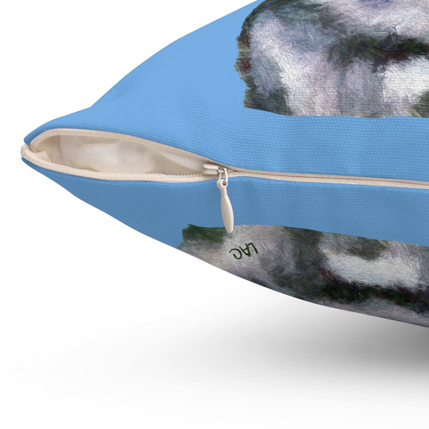 Norwegian Elkhound Spun Polyester Throw Pillow