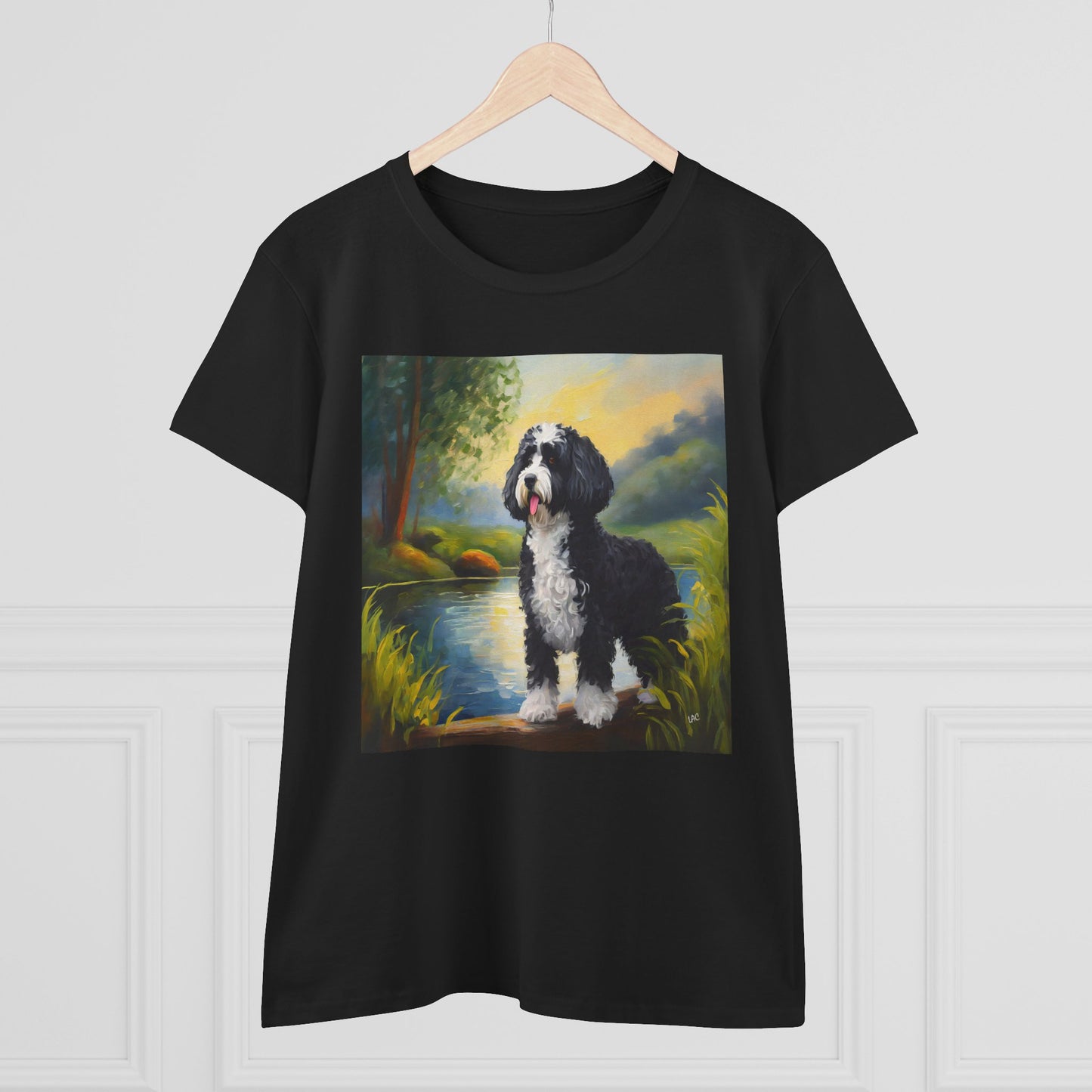 Portuguese Water Dog Women's Midweight Cotton Tee