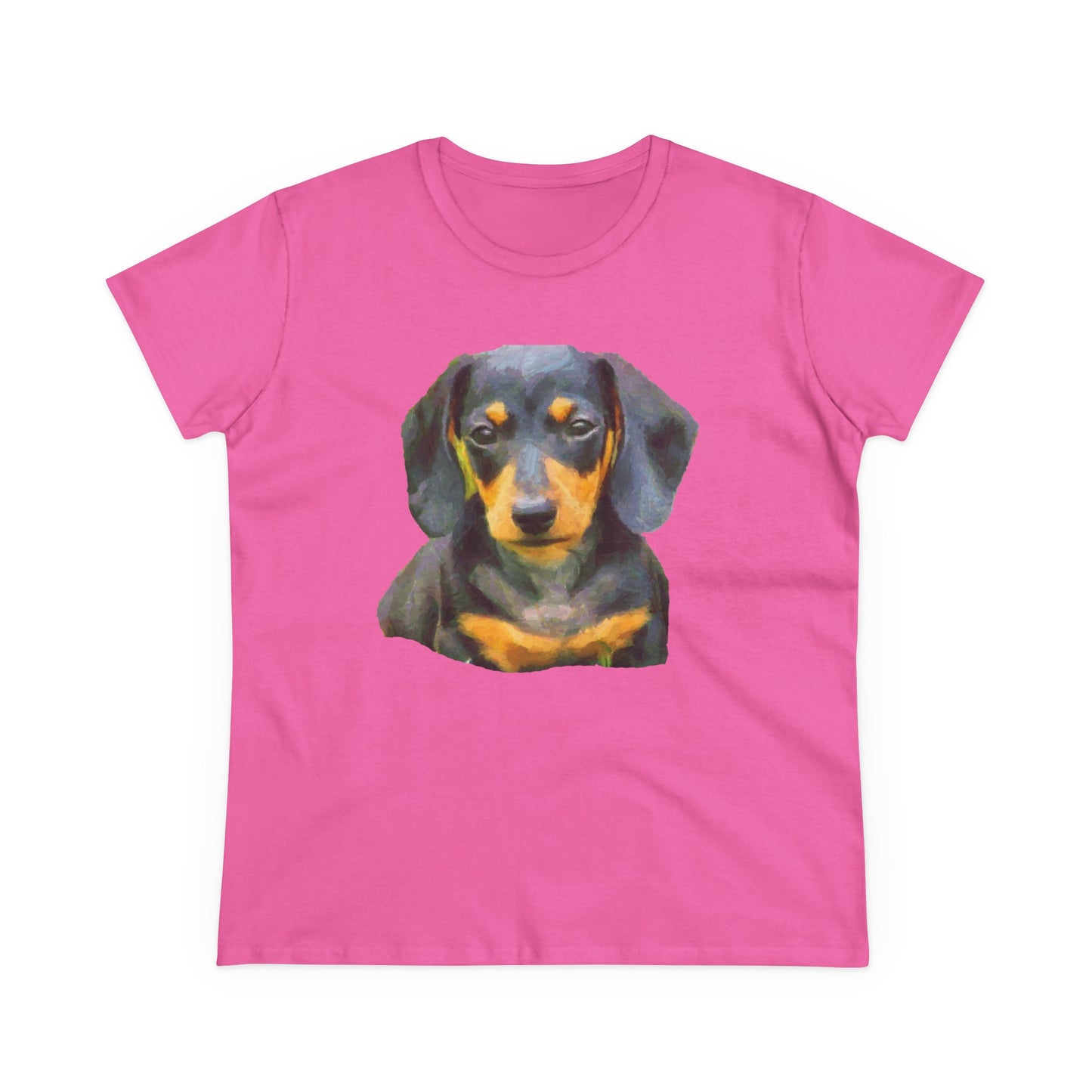 Dachshund 'Doxie #2' Women's Midweight Cotton Tee