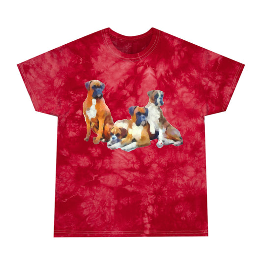 Boxer Quartet Unisex Cotton Tie-Dye Tee in Crystal