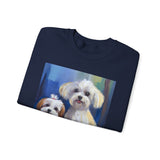 Maltese Dogs Unisex 50/50 Crewneck Sweatshirt