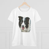 Border Collie '#2' Women's Midweight Cotton Tee