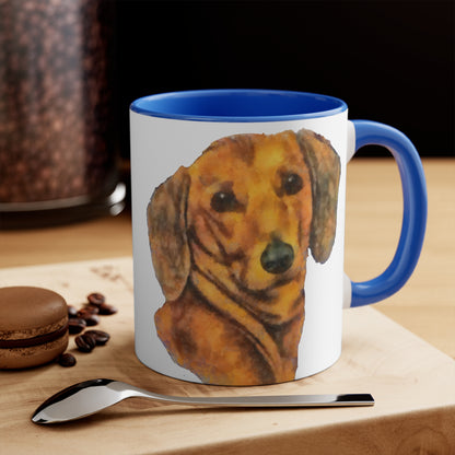 Dachshund 'Doxie 1' Accent Coffee Mug, 11oz