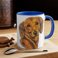 Dachshund 'Doxie 1' Accent Coffee Mug, 11oz