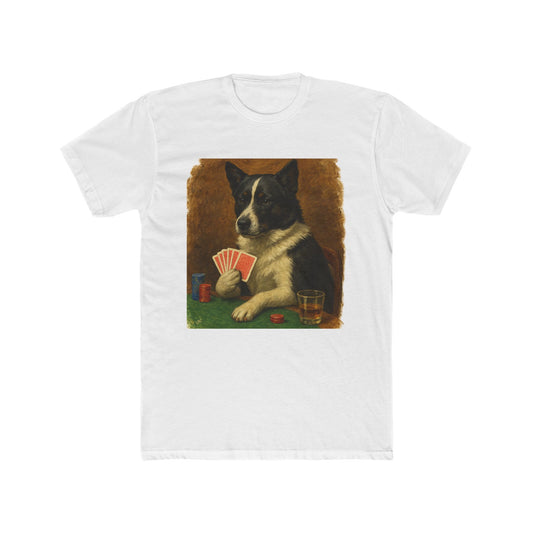 Karelian Bear Dog - Card Shark Men's Fitted Cotton Crew Tee