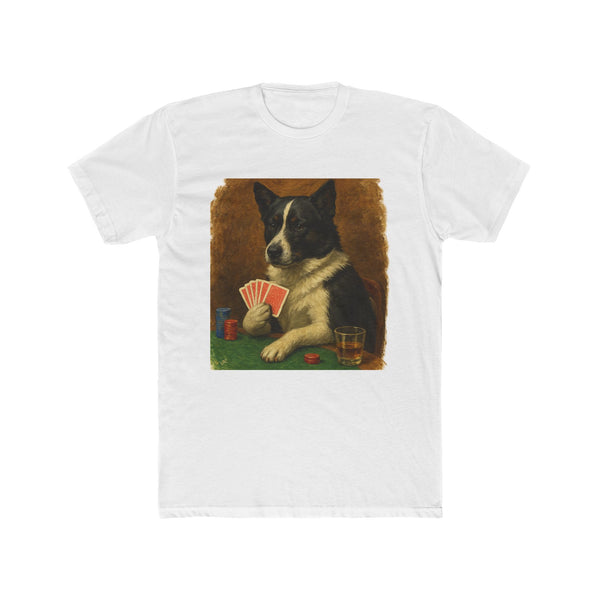 Karelian Bear Dog - Card Shark Men's Fitted Cotton Crew Tee